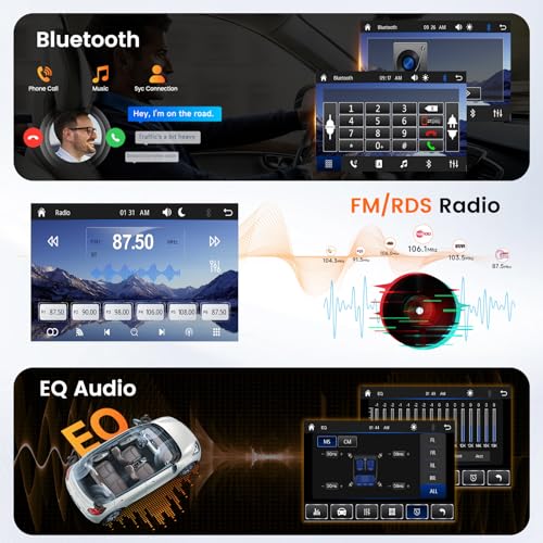 Radio para auto con pantalla táctil retráctil de 7 pulgadas miniatura 3