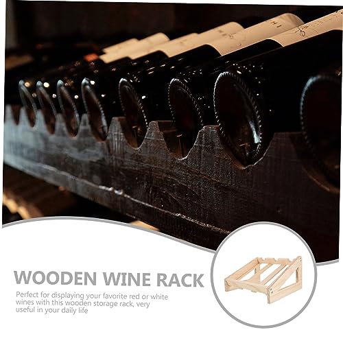 Soporte para botellas de vino de madera estilo vintage miniatura 6