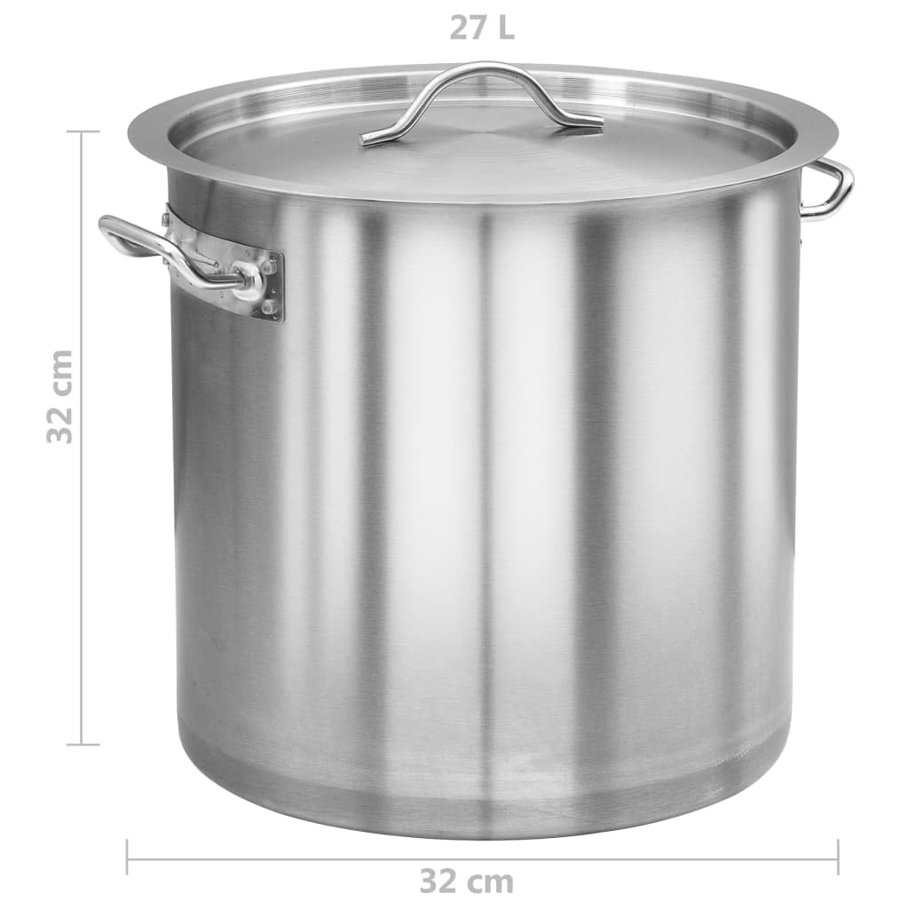 Generisch Kochtopf 26 L 32x32 cm Edelstahl,Heim & Garten,Küche & Esszimmer,Kochgeschirr & Backformen,Kochgeschirr,Suppentöpfe,51133