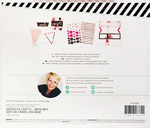 Kit de décoration de papeterie multicolore Heidi Swapp pour personnaliser votre bullet journal