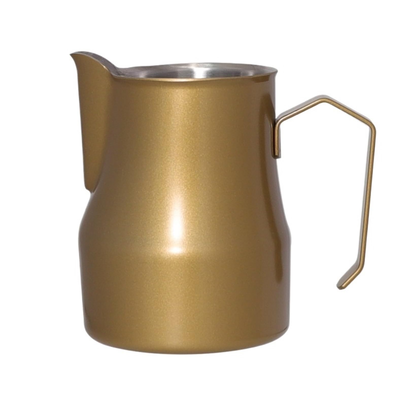 Jarra De Leche Jarra de espuma de leche de acero inoxidable, 2 uds., for café, hervidor de café, taza de espuma de leche humeante, perfecta for Latte Art Jarra Leche Barista(Gold,350ml)