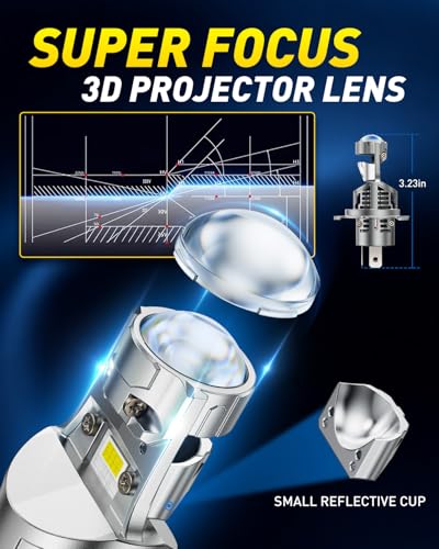 Image of AUXITO 9003 LED Bulb, 30000LM Brightness 6500K White, Plug-N-Play, 60000+ Hour Lifespan, Canbus Ready, 99% Compatibility, 2PCS
