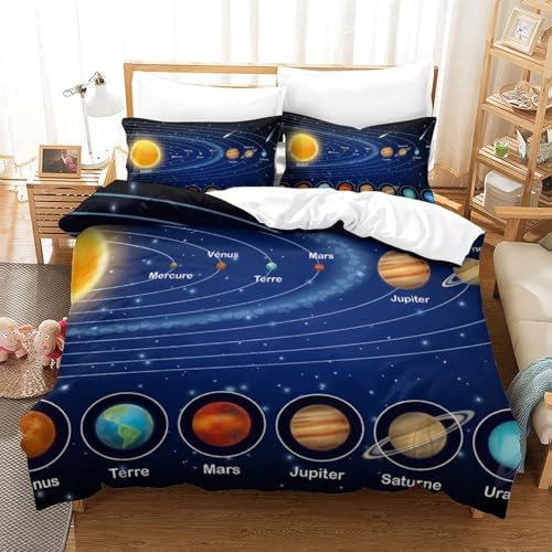 Housse de couette 3D imprimée pour s'endormir sous les étoiles - 3