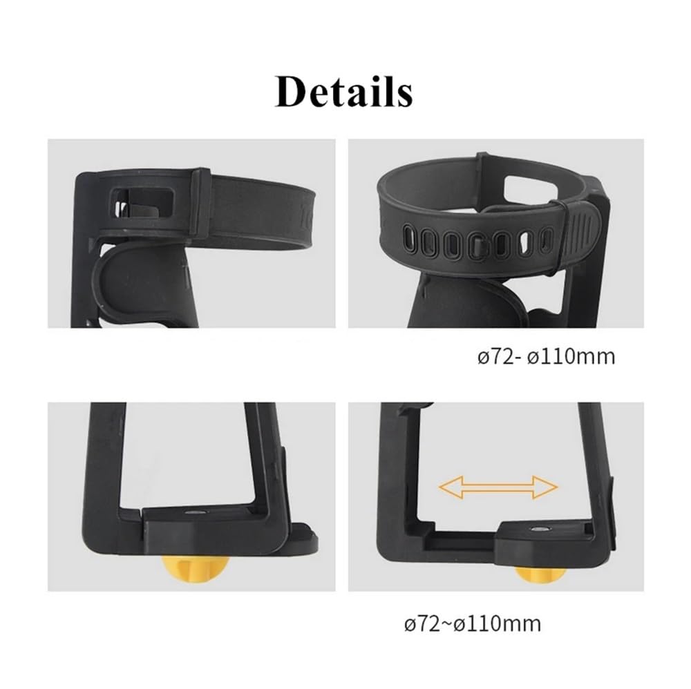 Portabotellas Motocicleta Soporte De Audio Universal para Motocicleta Modificado para Aumentar El La Bocina del Aro Taza Agua Portabotellas