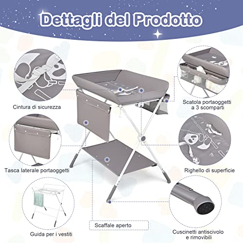 COSTWAY Fasciatoio Pieghevole
