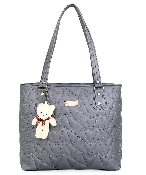 DaisyStar Trendy Fashion Tote Handbag for Women, Extra Spacious Travel Shoulder Bag for Office and College Going Girls | Grey (B0CPTD74NN) Amazon Price History, Amazon Price Tracker