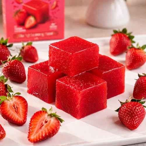 Image of Fulva Strawberry Halwa 200g, Authentic Kozhikoden Halwas, Traditional Kerala Sweet, Soft Chewy Soft Sweet Indian Dessert, Kerala Halwa, Gourmet Festival & Gifting Packed Mithai