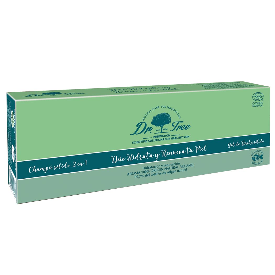 Dr. Tree Set – Festes Shampoo, Spülung & Duschpeeling | Bio, Für Empfindliche Haut, Ohne SLS/Silicone