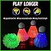 ZHENAN LED Badminton Shuttlecocks,Colourful Lighting Badminton Birdies,Plastic Nylon Shuttlecock,Glow in The Dark Birdie Balls for Outdoor Indoor Sport Activities (Nylon_5pcs)