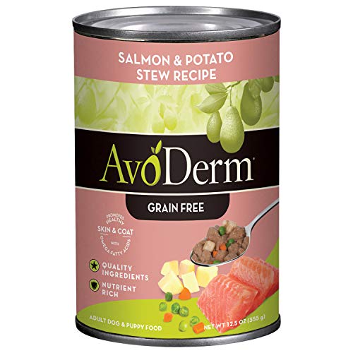 AvoDerm Natural All Life Stages Dry & Wet Dog Food, Grain Free, Salmon & Vegetables Recipe, Grain Free Salmon & Vegetables Recipe, 12.5 oz (Pack of 12)