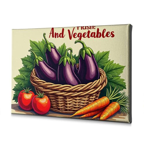 Décoration murale légumes frais pour illuminer votre cuisine et votre salle de bain