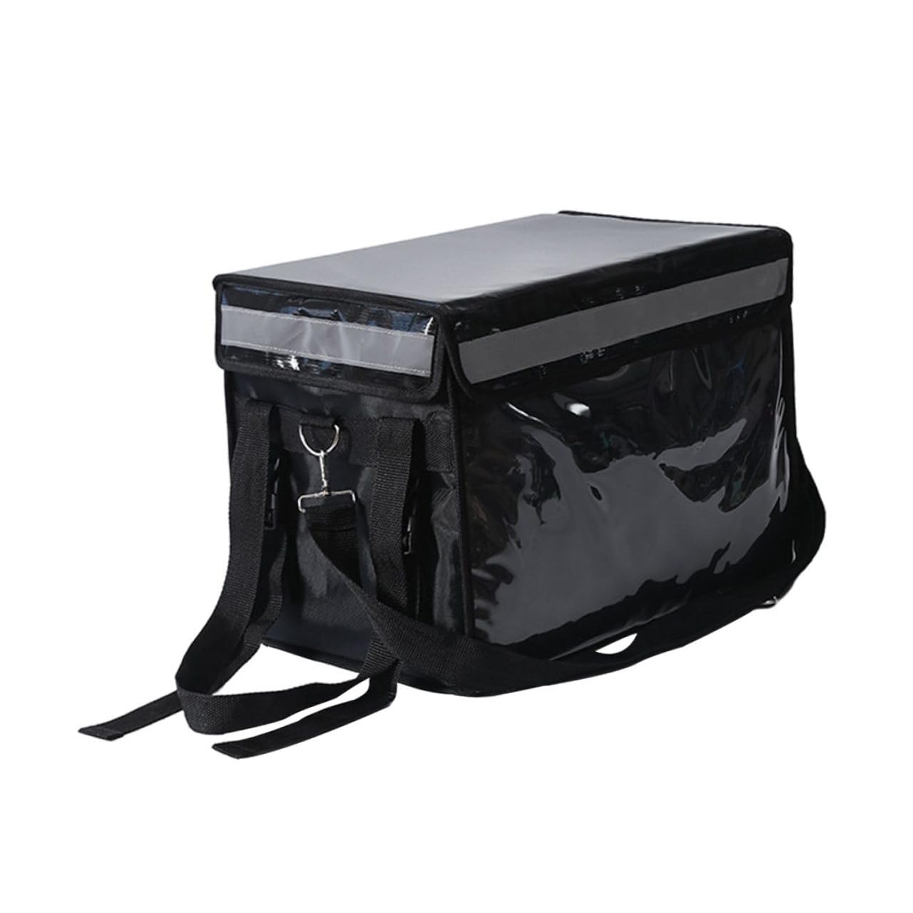 Contenitore per Alimenti da Asporto Isolato 32L Oxford Nero Scatola Termica Ispessita Maniglie Portatile per Catering Picnic e Trasporto Ordini