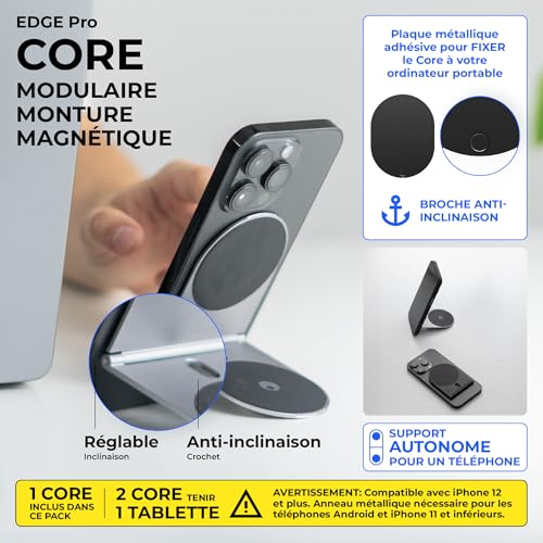 Support magnétique ordinateur pour smartphone Edge Pro Core, idéal télétravail et gaming - 3