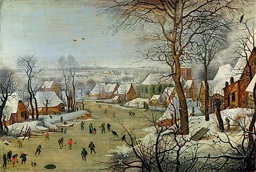 Oeuvre Dimpression Wall Art Peintures Paysage d'hiver Pieter Brueghel 60x90