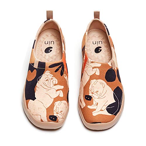 UIN Men's Walking Travel Shoes Slip On Canvas Casual Loafers ...