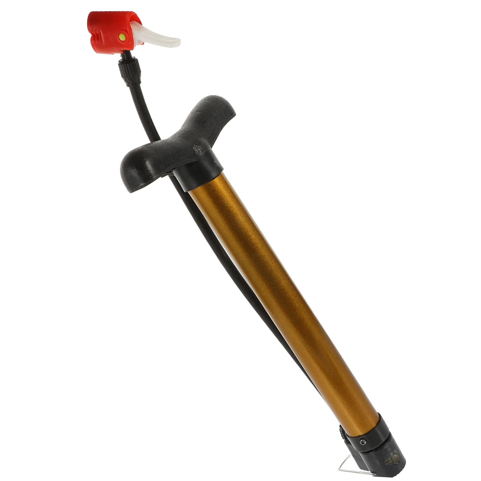 POPETPOP Portable Bike Tire Pump Compact Inflator with Slip Foot Pedal Multi Compatible Nozzle Adapter for Efficient Inflation of Bicycles Sports Balls and More