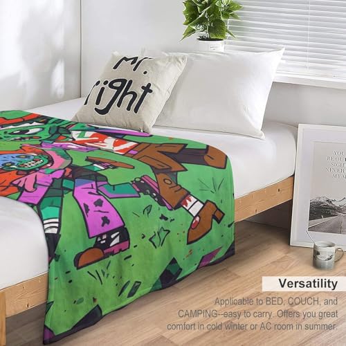 Couverture flanelle zombie douce et plaid microfibre chaud