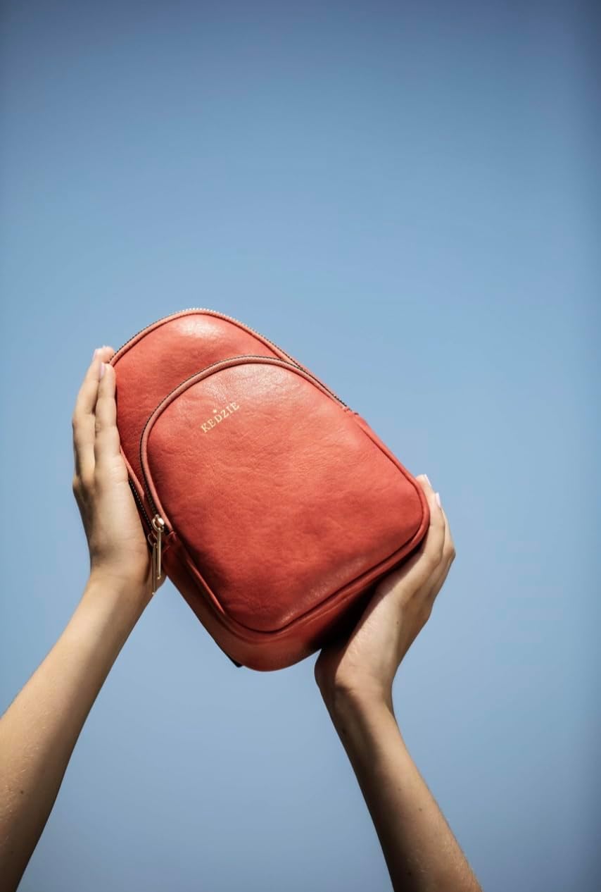 KEDZIE Sunset Sling Bag in Soft Vegan Leather Crossbody Bag Cell Phone Purse Fanny Bag Packs for Women - Image 9