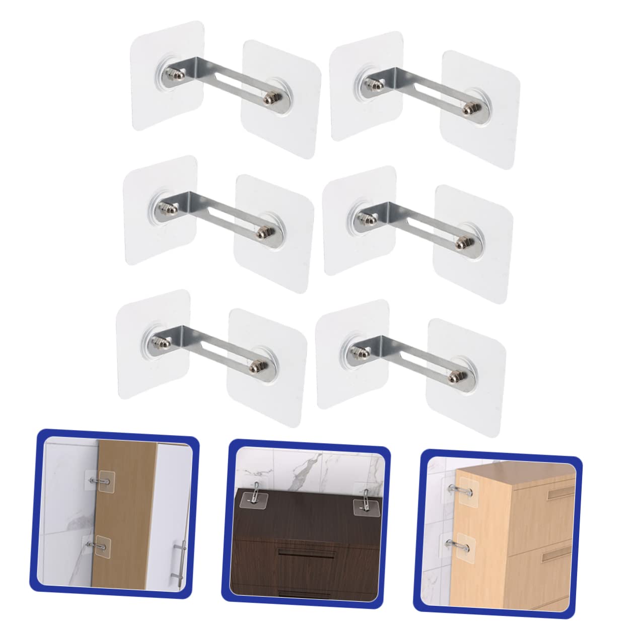 ULDIGI Proofing Furniture Anchors 6pcs Tip Adhesive Wall Anchors Safety Kit for Boys and Girls Heavy Duty Furniture Straps
