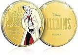 Este coleccionable con licencia oficial tiene el logo de los villanos de Disney en el anverso y viene presentado en un embalaje temático especial