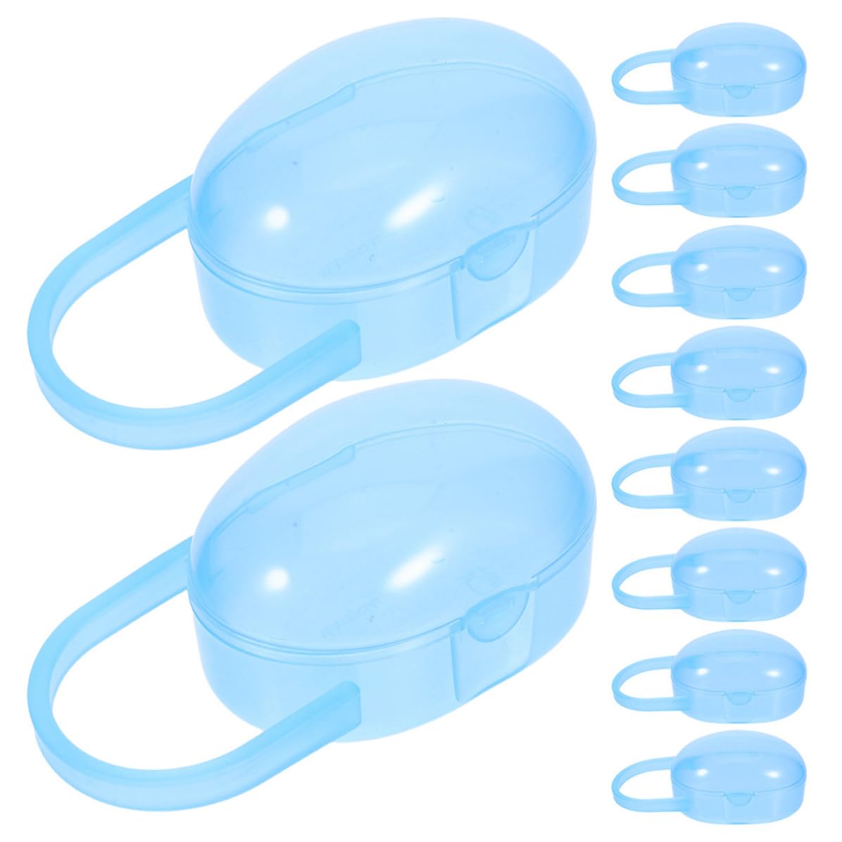 10pcs Holder Case Lightweight Pp Pacifier Organizer with Reliable Closure Portable Travel Storage Box for Newborn Boys and Babies