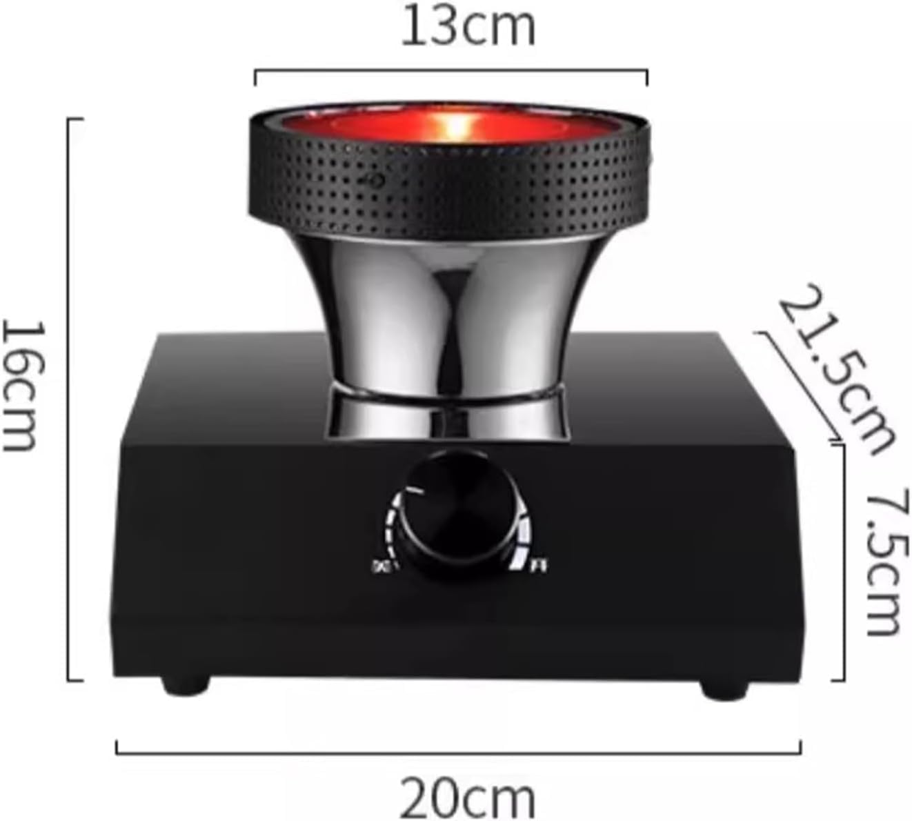 Siphon -Kaffeemaschine, Vakuumkaffeemaschine mit Halogenlampenheizung, Kaffeebrauertopf, Rotationsschalter verstellbare Wärme, für Home Office, 5 Personenkapazität
