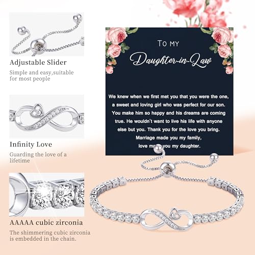 Btysun-Infinity-Bracelets-for-Women-Anniversary-Christmas-Gifts-for-Girlfriend-Mom-Daughter-Adjustable-Heart-Rose-Heartbeat-Love-Cross-Mom-Tennis-Bracelet-Jewelry-for-Teen-Girls