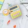 Cute Desktop Calculator, 12 Digits Large Calculator with Clear LCD Display and Large Button, Solar/Battery Powered, Basic Calculator for Business, Office, Home, School, Class (Khaki)