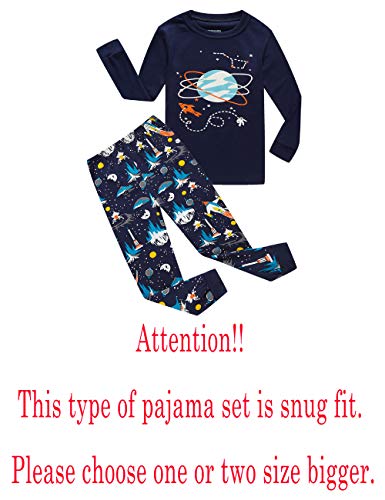 Image of Family Feeling Kids & Toddler Boys Pajamas 2 Piece Pjs Set 100% Cotton Sleepwear