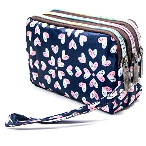 Image of BIAOTIE Large Capacity Wristlet Wallet - Women Printed Nylon Waterproof Handbag Clutch Purse