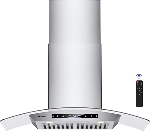 Campana extractora de montaje en pared de 30 pulgadas 900 CFM con conductossin conductos convertible, ventilación de chimenea de cocina de acero disponible en Yaxa Colombia