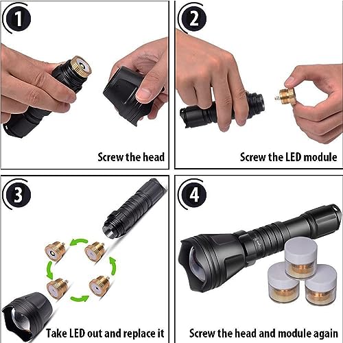 Image of KL52Plus Zoomable Hunting Flashlight Kit for Coyote, Hog & Varmint