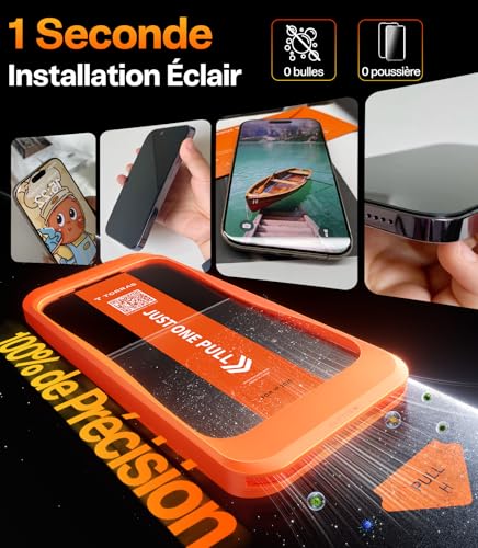 Protection écran iPhone 16 Pro TORRAS en verre trempé haute performance - 6