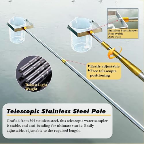 Échantillonneur d'eau télescopique pour contrôle des eaux usées et bassins - 5