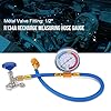AC U Hose with Gauge R134A R12 Fitting Recharge Measuring Hose Gauge System 250PSI Low Pressure Car Refrigerant Charging Pipe #5