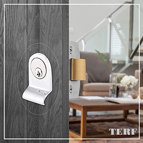 TERF® Heavy Duty Door Cylinder Latch Pull Polished Chrome Great for External Door Easy for Open and Close Door - Pack of 2 - Image 4
