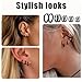 JEYORZY 5 Pares Pendientes de Aro Imagen de JEYORZY 5 Pares Pendientes de Aro