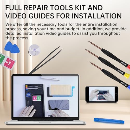 DGSCSMY for iPhone SE 3rd / 2nd Generation and for iPhone 8 Screen Replacement with Home Button 4.7\" SE3 LCD Display SE 2022 3D Touch Digitizer with Ear Speaker Front Camera Full Repair Tools Kit