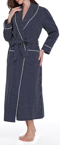 Lavenderi Women’s 100% Cotton Long Kimono Lounge Bathrobe Robe, Ladies Loungewear for Spa3