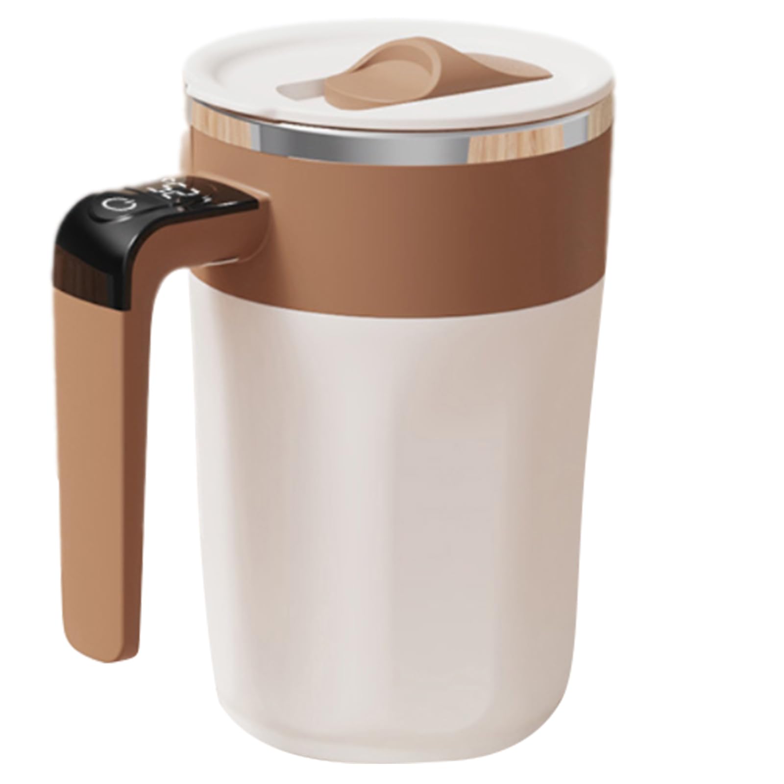 Tsophreniq Automatic Stirring Mug with Temperature Display Rechargeable Electric Mixing Cup Rotating Beverage Mixer LED Temperature Display Mug