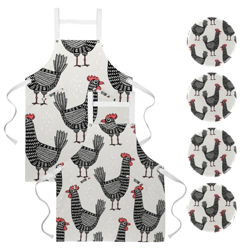 Tablier de cuisine pour pâtisserie et nettoyage de la maison lot de 2