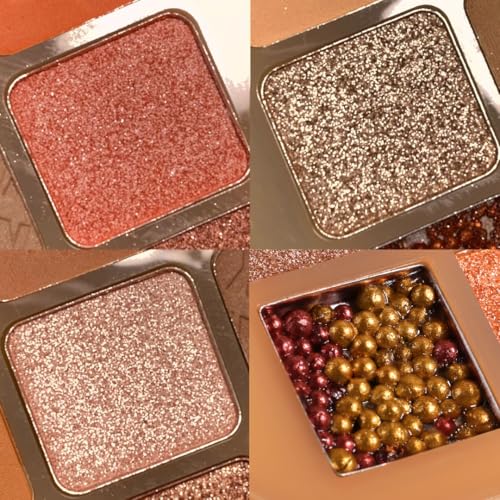 Warmen Braun Lidschatten Palette mit 20 FarbtöNen, Verblendbarer Nude Braun Lidschattenpalette Matt Schimmernd, Wasserfeste Neutrale Gold Champagner Lidschattenpalette Make-Up füR NatüRliche Looks