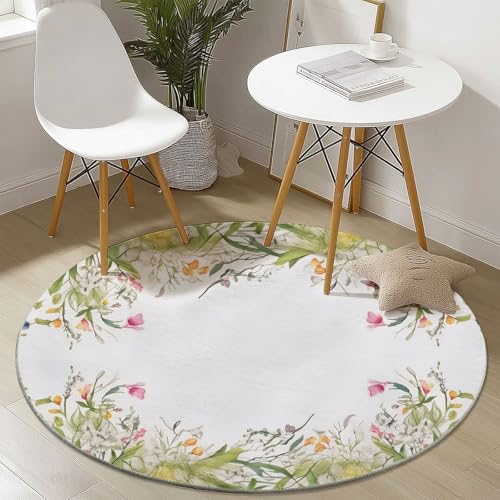 Tapis rond lavable antidérapant pour protéger et décorer les sols de la maison - 5