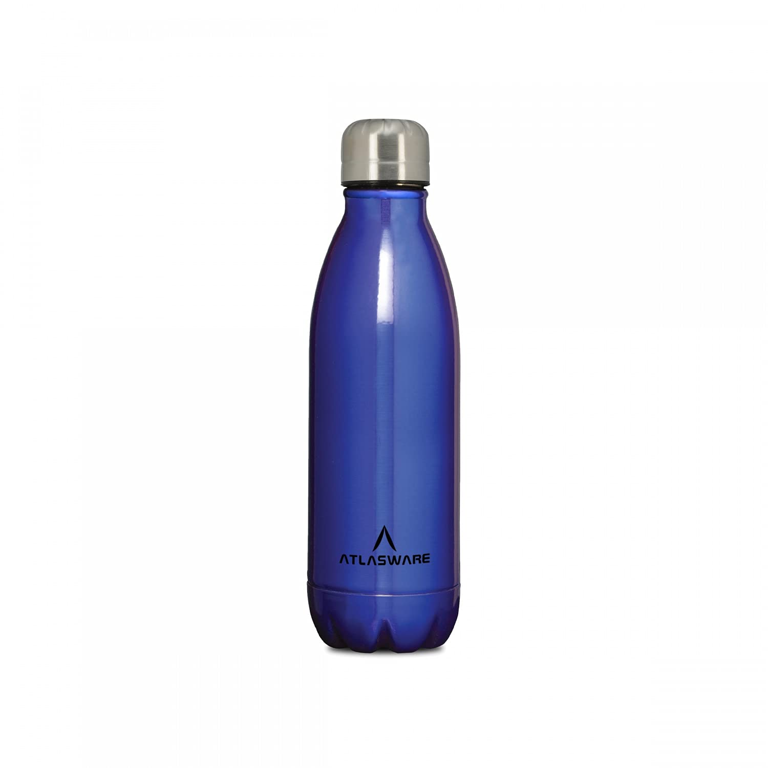 AtlaswareStainless Steel Vacuum Bottle, 350 ml - Blue