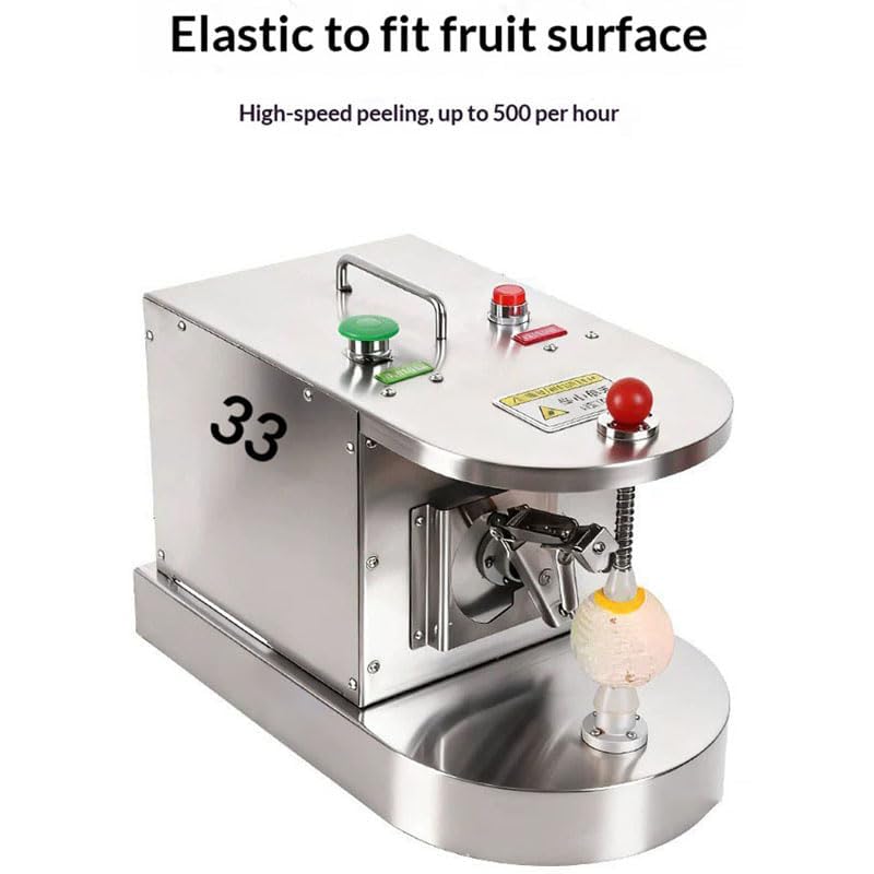 Sbucciatrice elettrica commerciale per limone e arancia - Pelapatate automatico per agrumi con taglierina regolabile, strumento per sbucciare frutta ad alta efficienza per succhi di frutta, ristoranti