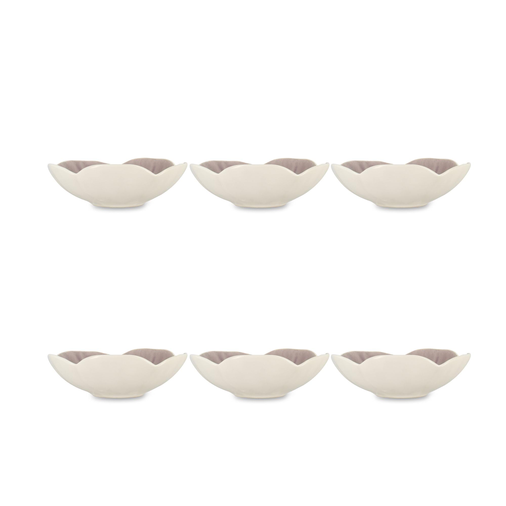 OGO LIVING - Lot 6 coupelles nova d16cm 32cl en grès parme - 2614988