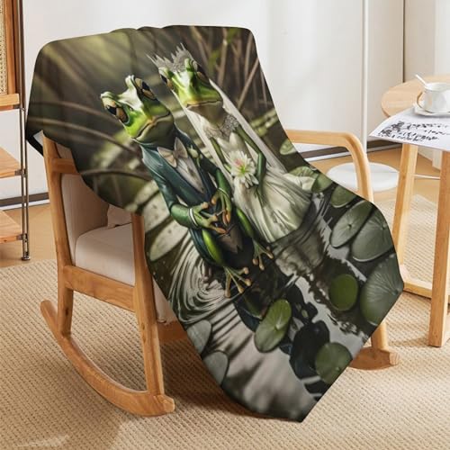 Couverture grenouille rides résistantes et chaude en flannel de lit - 8