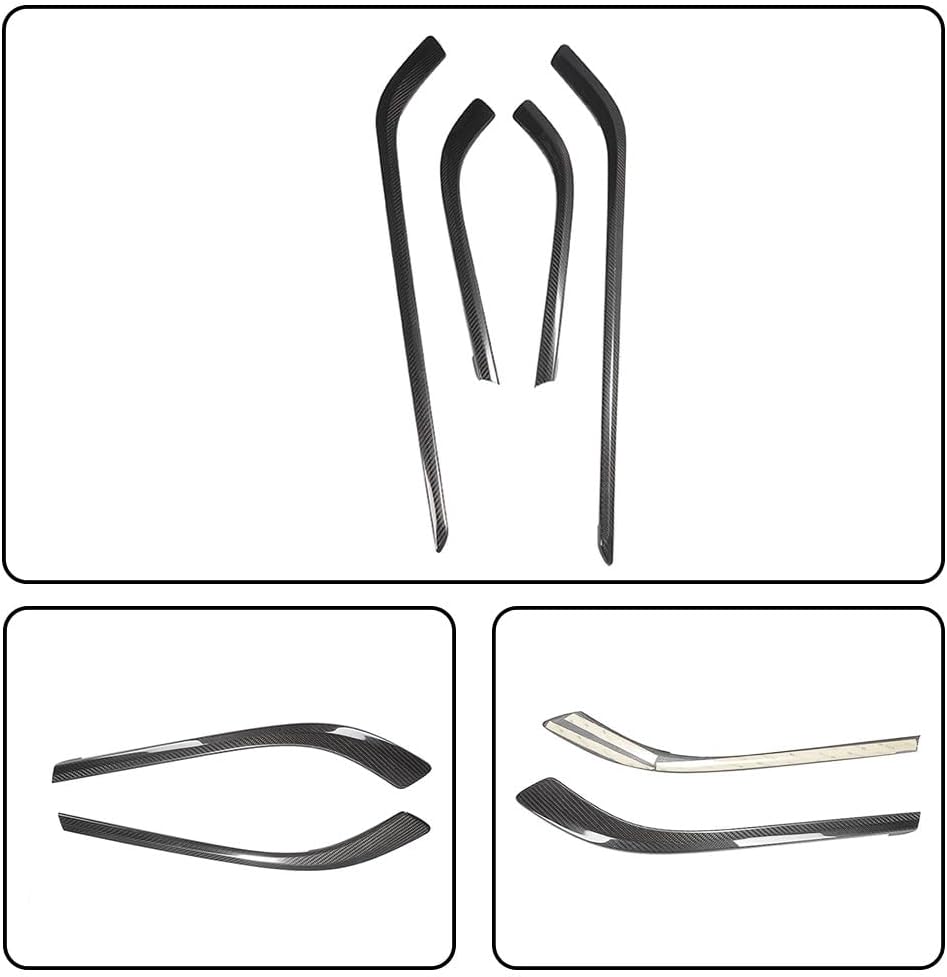 MCARCAR KIT Carbon Fiber Car Door Panel Cover Trim Compatible with BMW F82 F83 M4 2014-2020 Interior Decoration Molding Sticker Car Styling 4PCS