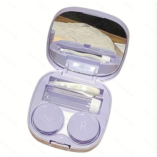 Can you put disposable contact lenses in hand luggage Portable Contact Lens Case with Tweezers
