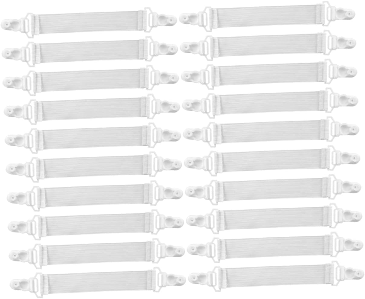 Alipis 60pcs Bed Sheet Fasteners Multi-Functional Mattress Holder Straps for Fitted Flat Easy to Use for Neat and Tidy Bedding